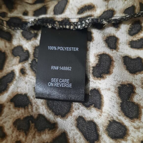 Torrid Womens Lightweight Leopard Print Kimono Open Front Cardigan Size 1 - Picture 4 of 7
